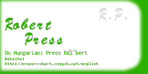 robert press business card